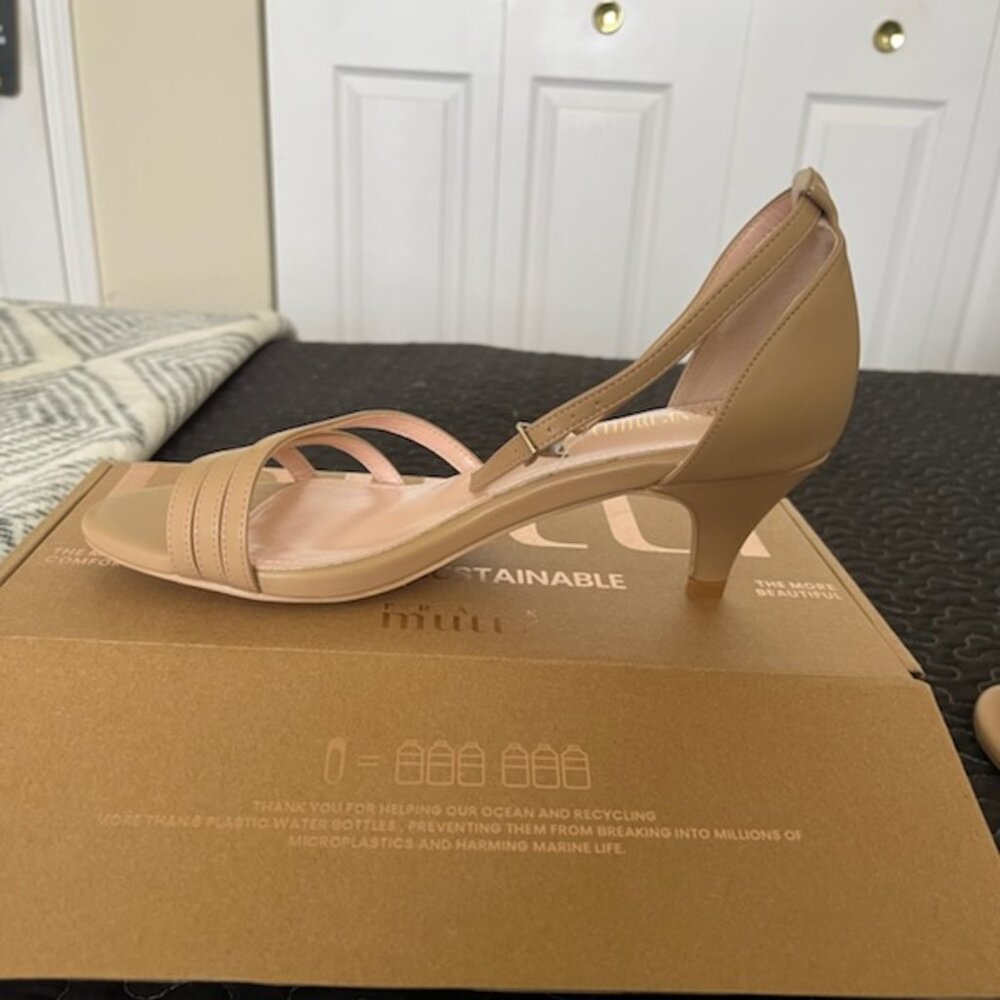 Frank Mully Low Kitten Heel Open Toe Sandal